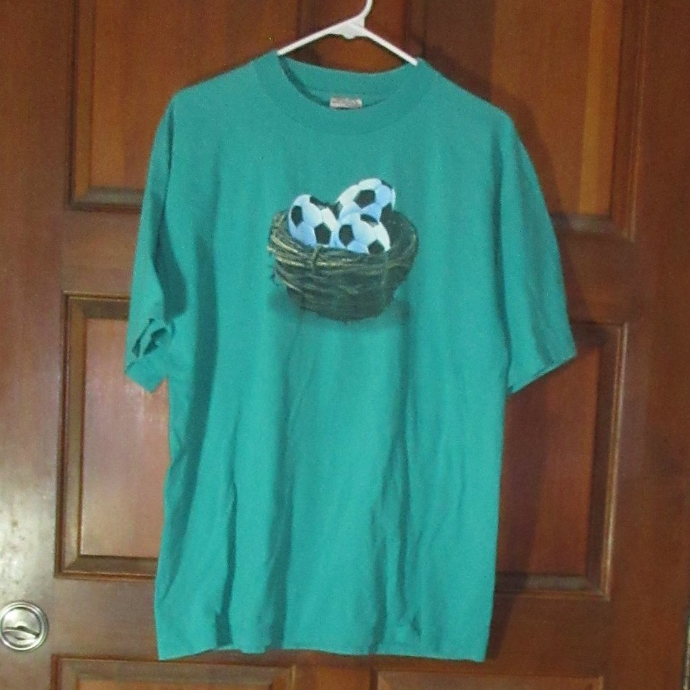 Turquoise Soccer T-Shirt XL